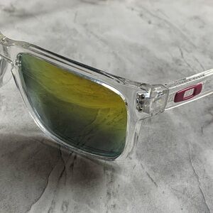 New Clear Sunglasses Pink Logo